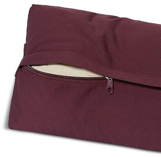 Ergonomische Yoga Bolster - Meditatiekussen met Biologische Speltvulling - 67 cm x 13 cm - Diverse Kleuren — afbeelding 3