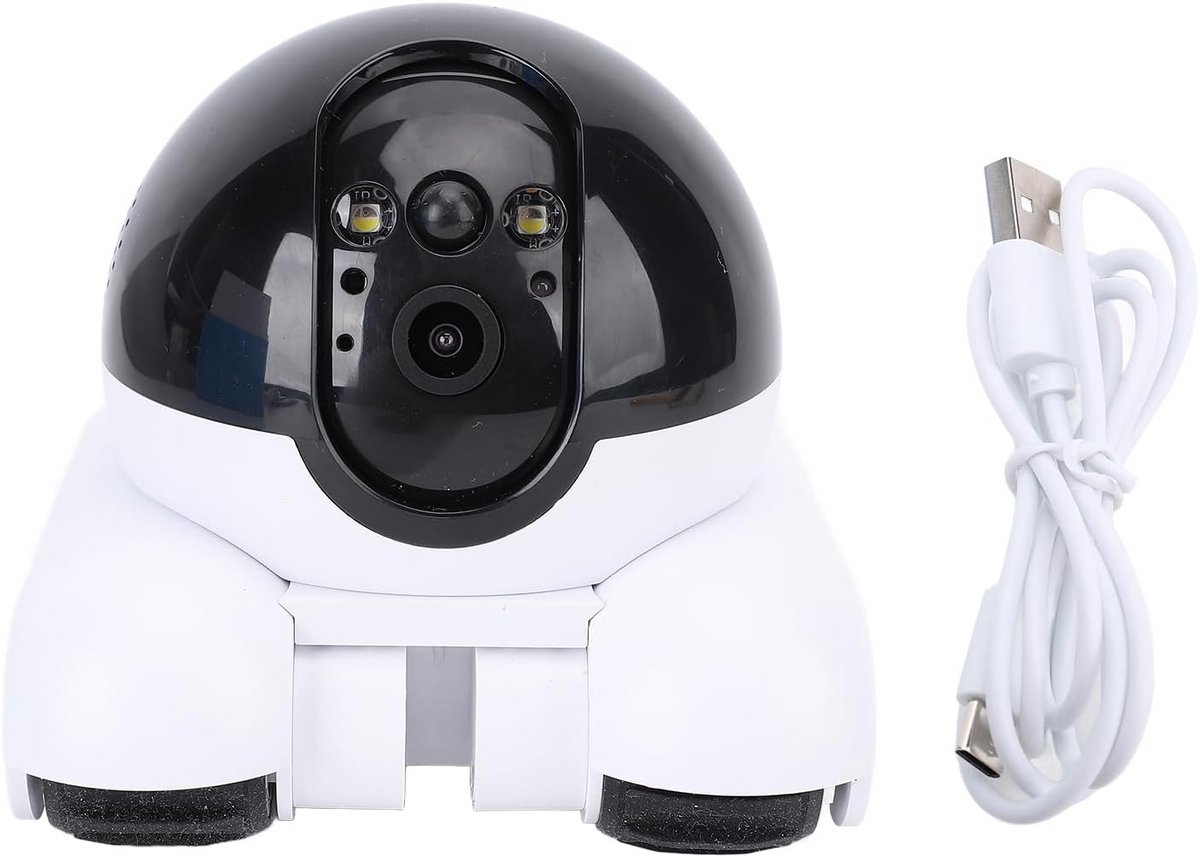 Robot Huisdierencamera op Wielen | Wifi Binnen Beveiligingscamera met 1080p en 2-Weg Audio