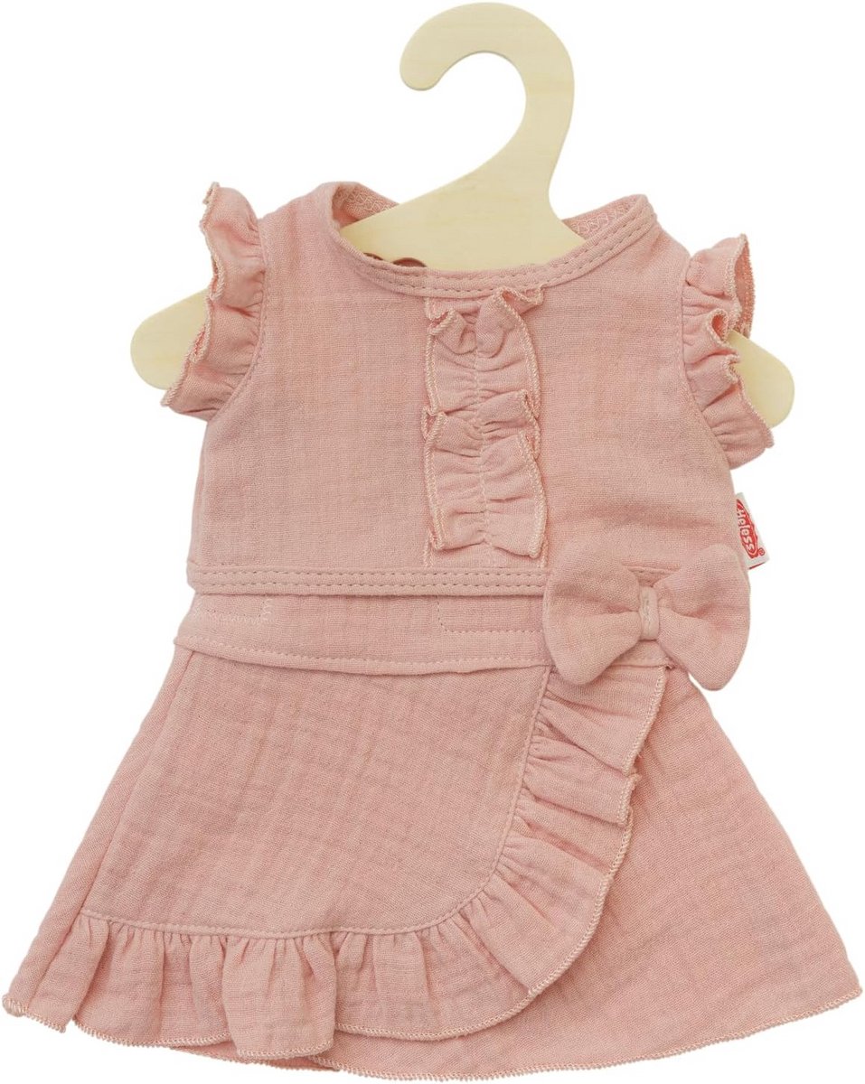 Roze Wikkelrok met Ruches Top voor Poppen (35-45 cm) - 2-delige Set van Biologisch Katoen