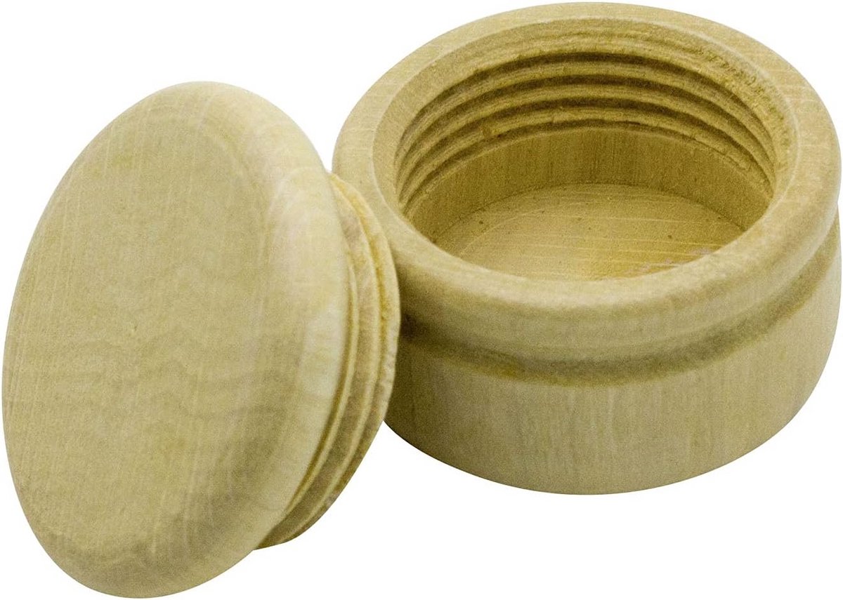 Houten potje met schroefdop van beukenhout naturel Ø 4,4 cm