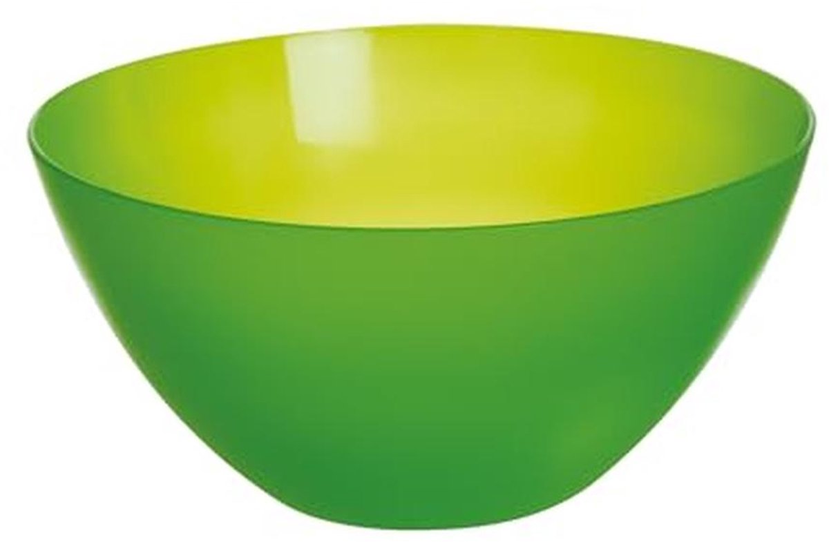 Kleurige Rainbow slakom Groen - 24 cm