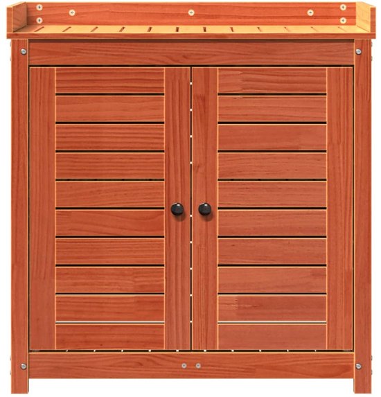Table de rempotage avec étagères vidaXL 82,5 x 50 x 86,5 cm Pin Marron - Table de rempotage - Tables de remportage - Table de jardin - Table de rempotage