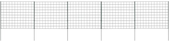 Ensemble de clôture vidaXL - Acier - Vert - 77,5 x 64 cm - Barrières - Clôture - Clôture de jardin - Protection de pelouse - Adapté aux enfants