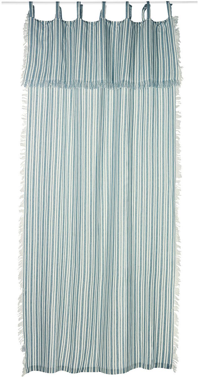 Loberon Gordijn Anjoutey blauw/wit