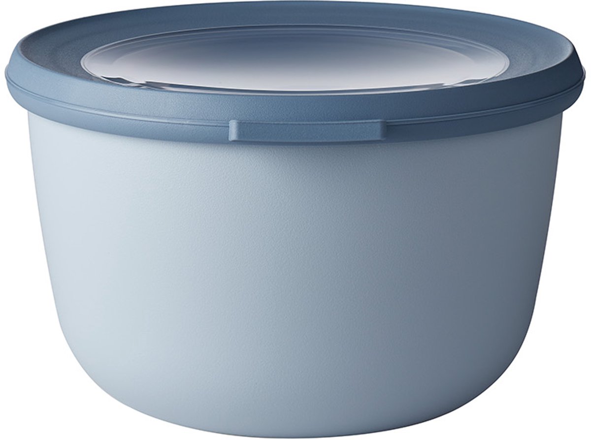 Mepal – Multikom Cirqula rond 1000 ml – Mag in de vriezer, magnetron en vaatwasser – Nordic blue – Geschikt als meal prep bakje, vershoudbakje, bewaardoos