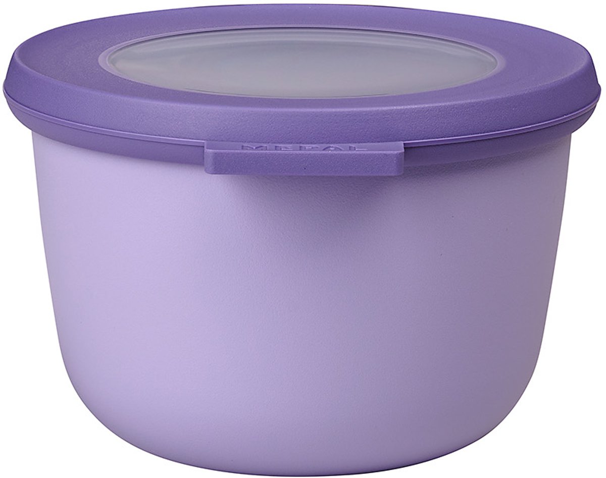 Mepal – Multikom Cirqula rond 500 ml – Mag in de vriezer, magnetron en vaatwasser – Nordic lilac – Geschikt als meal prep bakje, vershoudbakje, bewaardoos