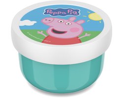 Mepal Fruitbox Campus - 300 ml - Inclusief fruitvorkje - Sluit goed af - Snackdoosje - Peppa Pig