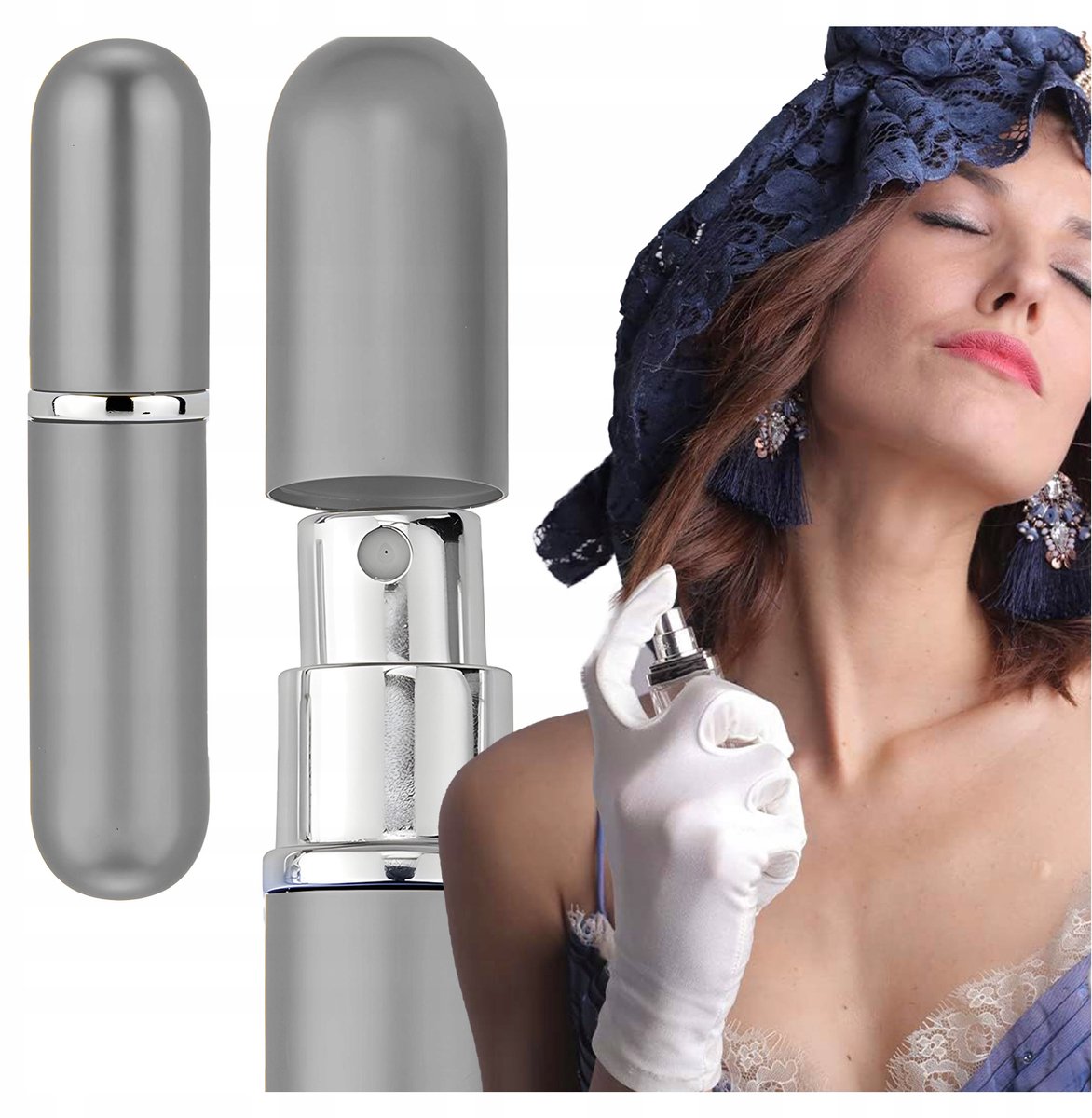 Reisverstuiver Parfumflesje 6ml - Zilverkleurig