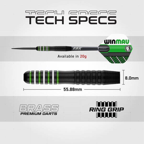 Winmau - Dartpijlen Brass Darts Rookie 20 Gram Multipack - 3 Sets van Winmau — afbeelding 5