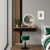 Vicco Kaptafel Melina, Eiken/Zwart, 100 cm zonder spiegel