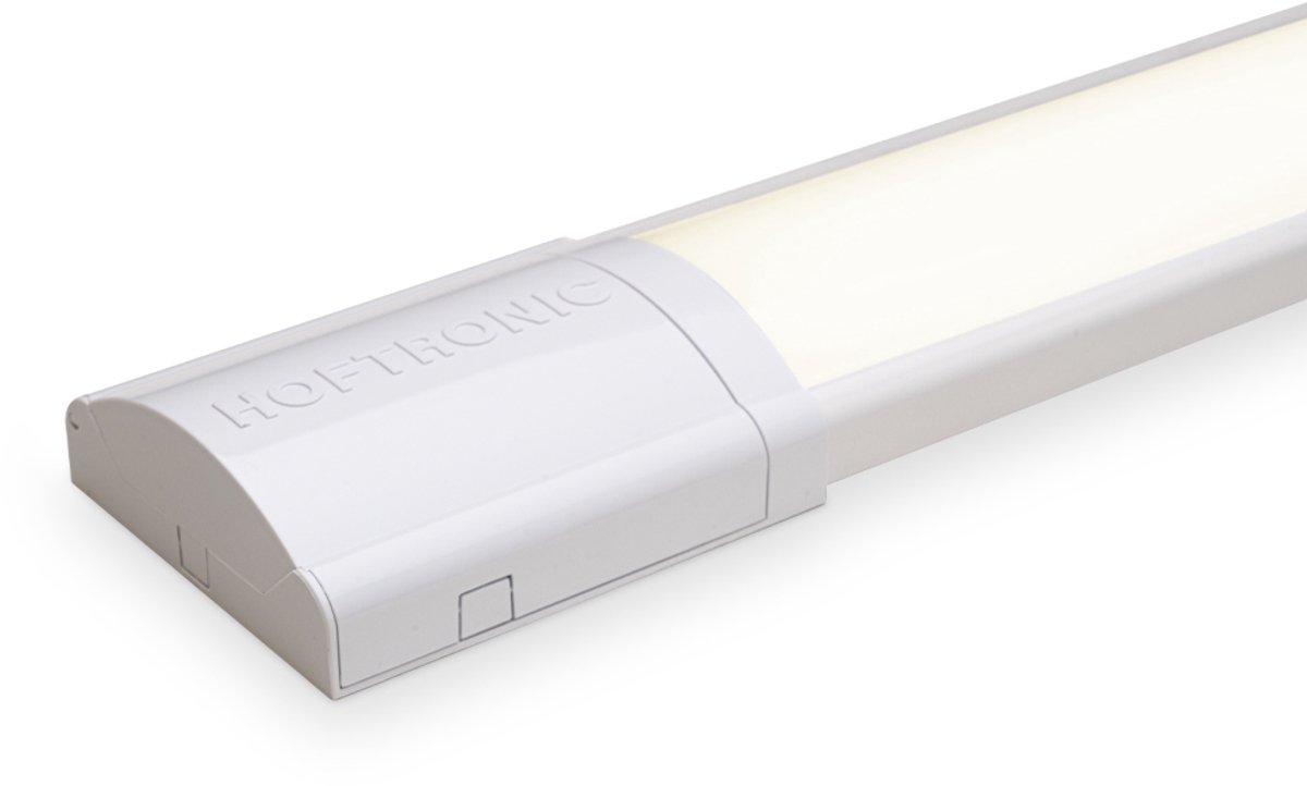 HOFTRONIC LED batten 120 cm – 40 Watt 7200 lumen 4000K neutraal wit – flikkervrij – koppelbaar – polycarbonaat wit – IP20 – onderbouwverlichting garage schuur werkruimte
