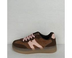 Leuke retro sneakers bruin roze Bruin / 39