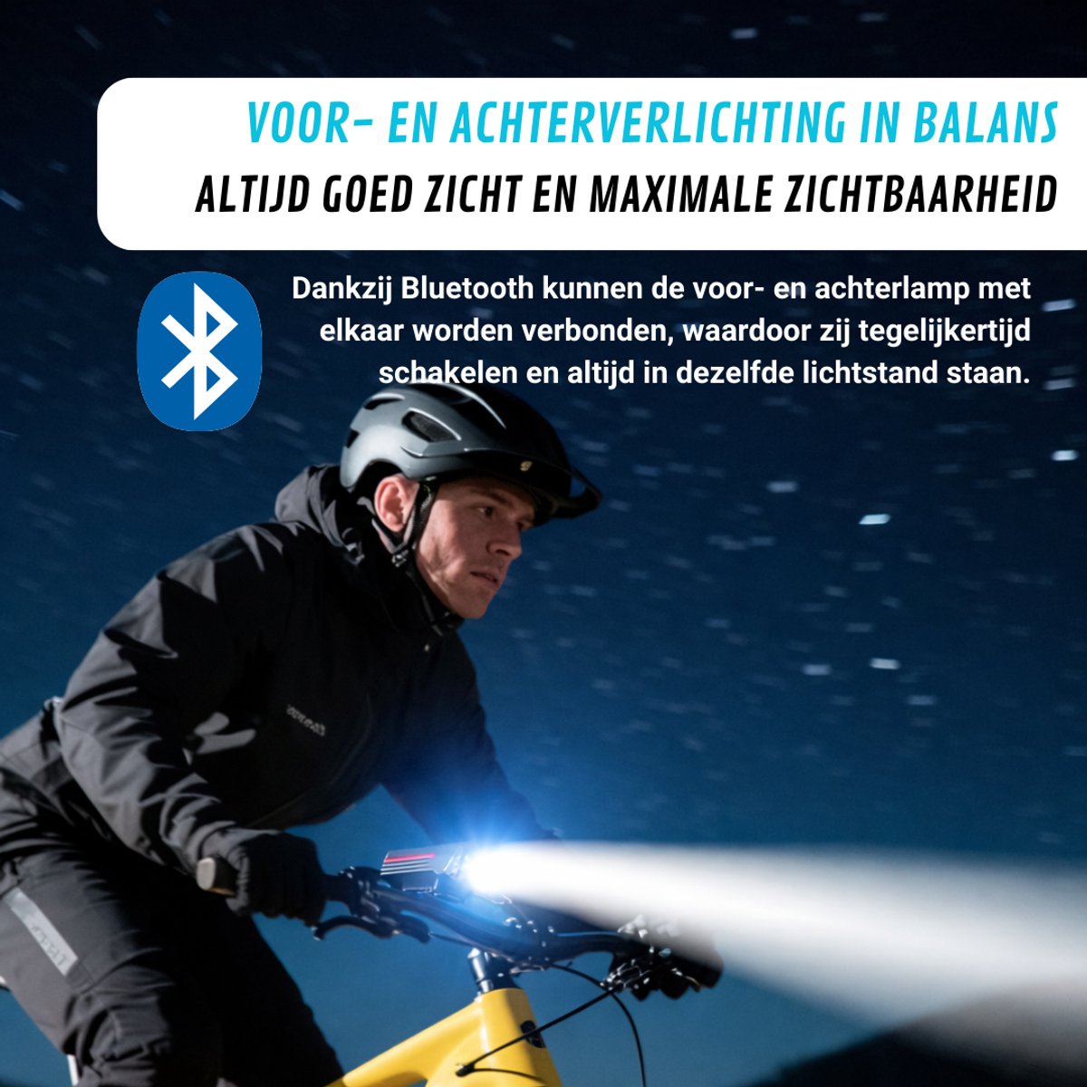 LUMORIA LED Fietsverlichting - USB-C, Bluetooth & Geellicht thumbnail 4
