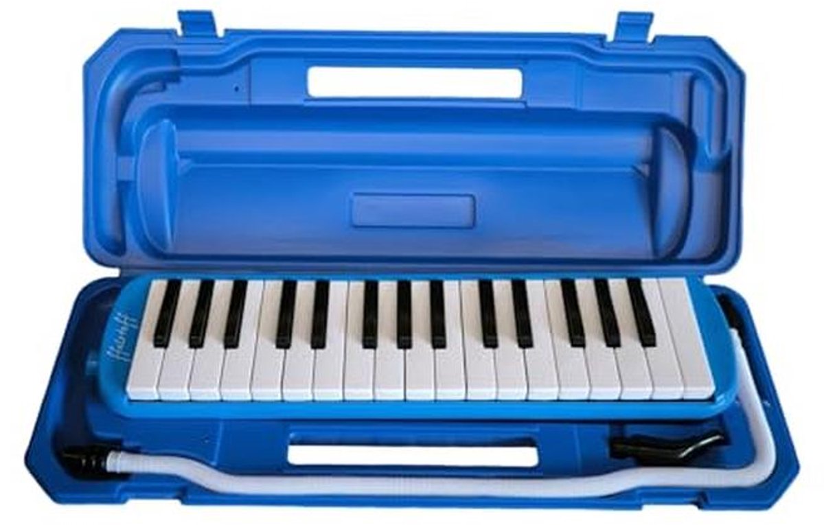 Melodica 32 Toetsen Muziekinstrument met Hardcase (Blauw)