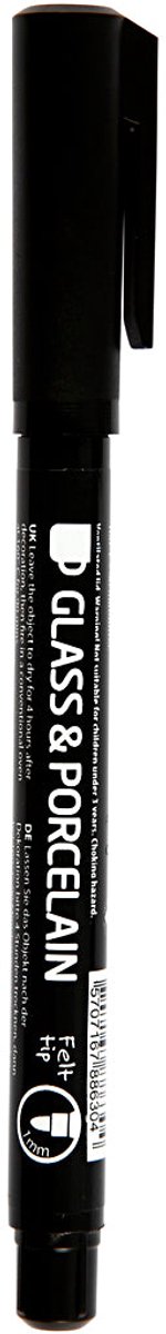 Contourstift voor Glas en Porselein, lijndikte 1-3 mm, semi-dekkend, zwart, 1 stuk