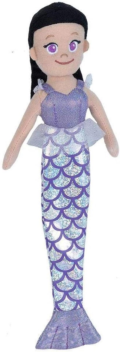 Knuffeldier klikarmband zeemeermin - Paars - 20 cm