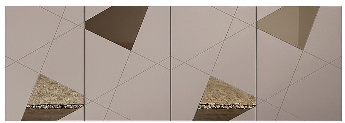 Vente-unique Dressoir met 4 deuren - Beige - CANTIANO