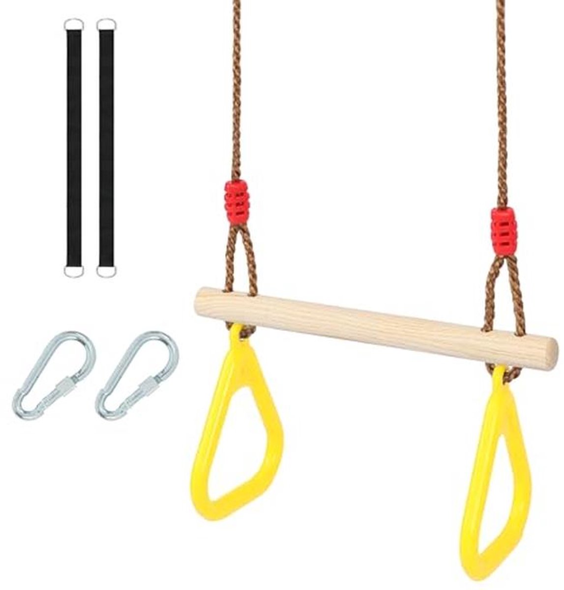 Trapeze Bar met Ringen voor Kinderen - Klimframe voor Buiten Speelplezier