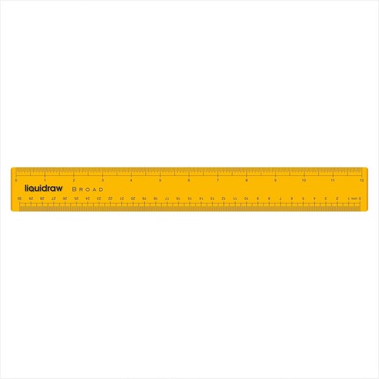 Liniaal Inches Transparante Liniaal 30cm met Inch en cm Weergave | bol