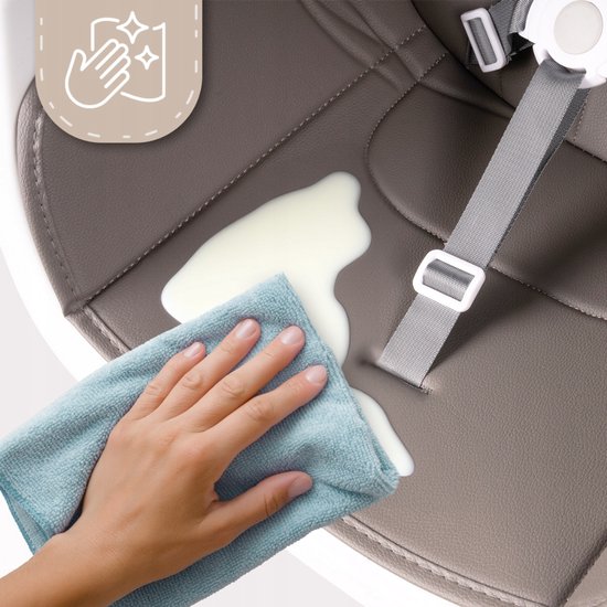 MOZY® - 3 in 1 Babystoel - Grijs - tot 20 kg - Verstelbare Poten - Kinderstoel - 5-Puntsgordel - Groeit Mee - Eetstoel van mozy — afbeelding 5