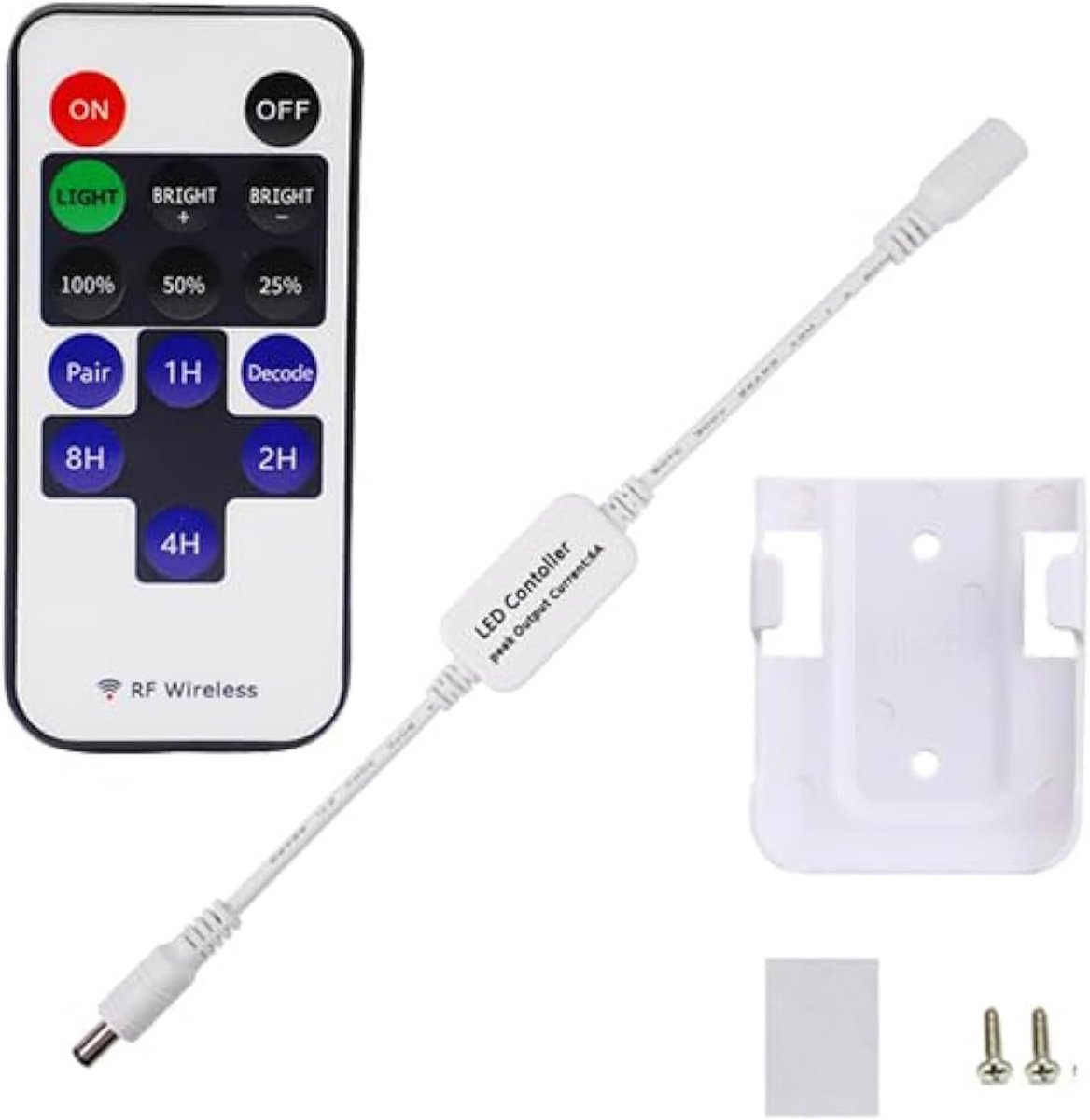 Mini Draadloze RF-afstandsbediening voor LED Verlichting - Dimbaar en Multifunctioneel
