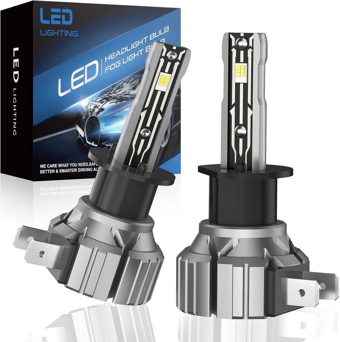 H7 LED Koplampen 80W 20000LM 6000K Wit - Vervangingslamp voor Halogeen
