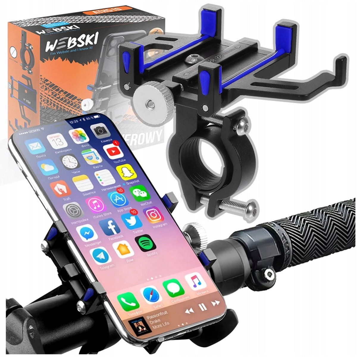 Stevige Aluminium Fiets Telefoonhouder Motor Scooter Stuur