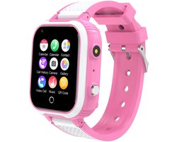 DrPhone KidsTimeX15 – 4G Kinder Smartwatch met GPS Tracker – Videobellen – WhatsApp – IP67 – SOS – 1.44” Touchscreen – Stappenteller – Nederlandse Mobiele App – 1GB+8GB – Roze