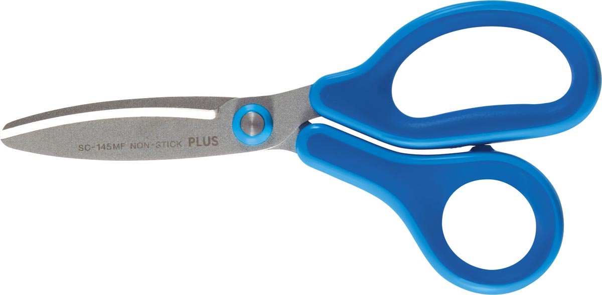 Plus FitCut Curve KIDS schaar | fluorine bladen | 14 | 5 cm | blauw | op blister
