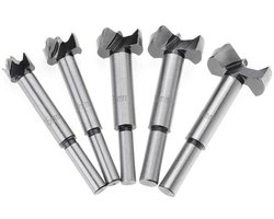 5-delige Forstner Boor Set - 15-35 mm - Hoogwaardige Stalen Platte Boor Set - Zeskantige Schacht - Extra Lange Houtbewerking - Gatenzaag - Hout Snijgereedschap