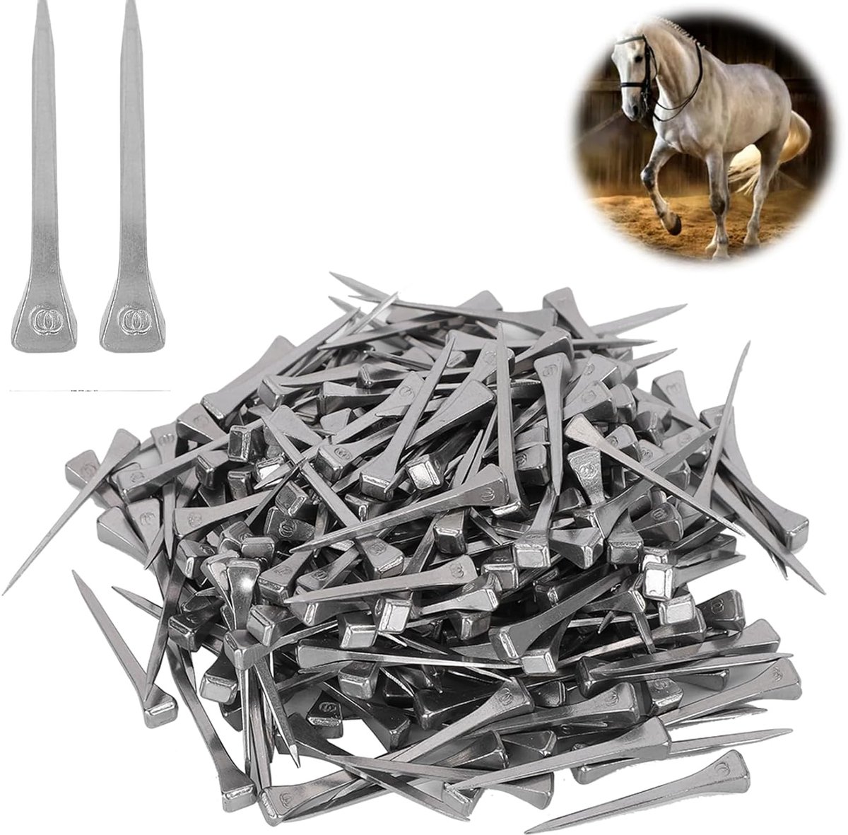 250 Stuks Paardenijzer Spijkers - Paardenhoef - 45 mm - Stalen Spijkers - Accessoires voor Voer- en Drinkbakken