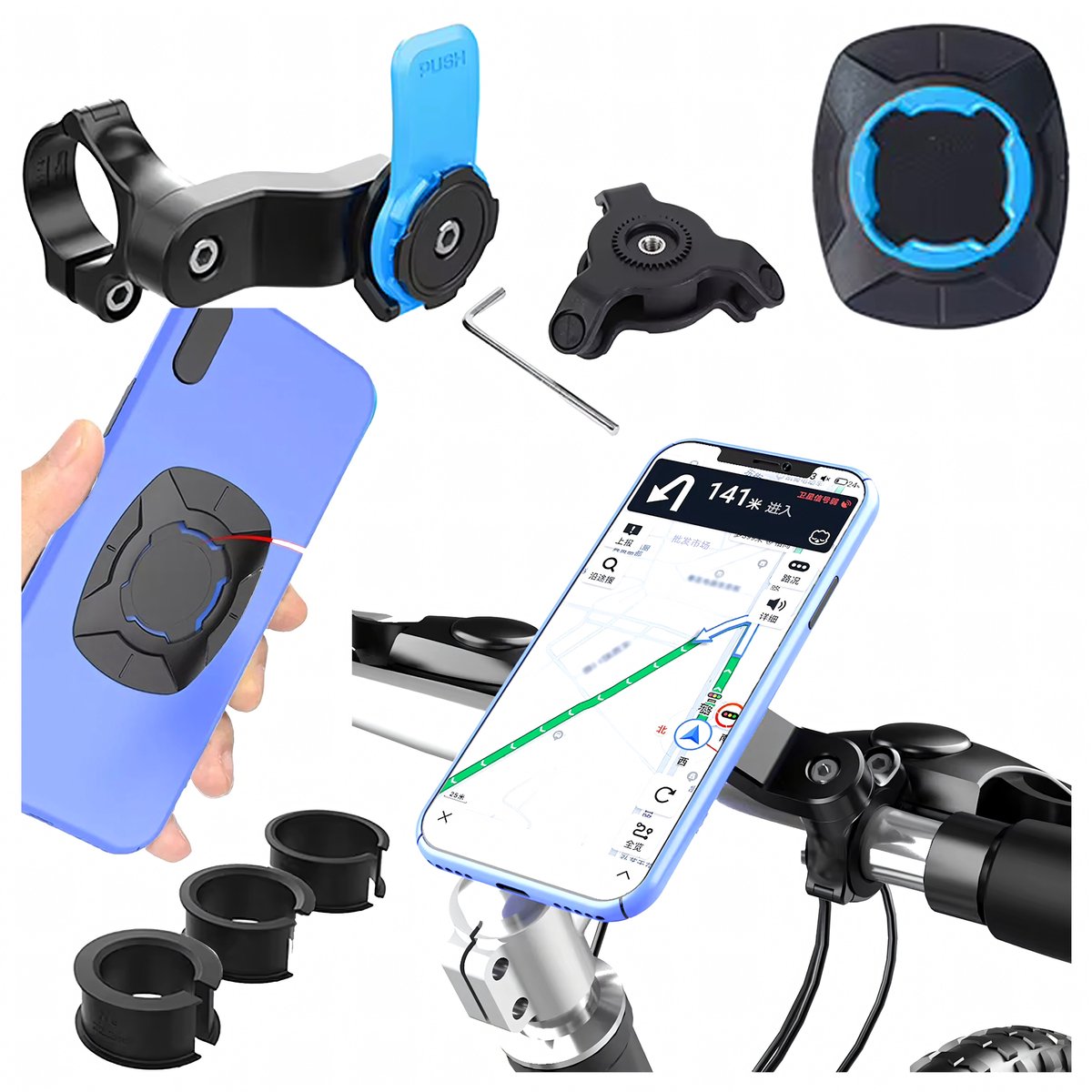Universele Fiets & Motor Telefoonhouder - Navigatie & GPS