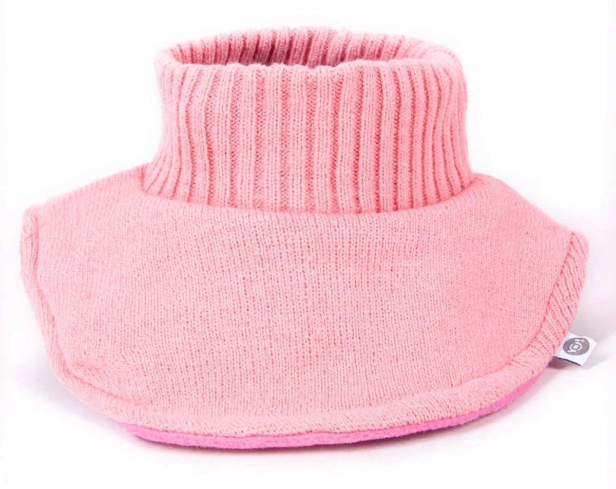 Kinder Col Trui Sjaal Acryl + Fleece Winter 0-3 Jaar Roze
