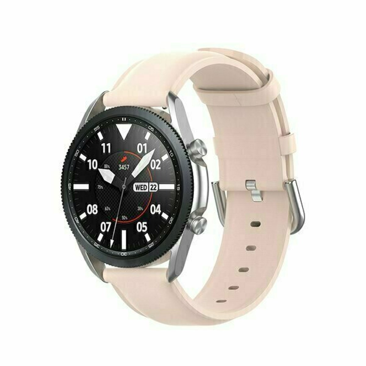 By Qubix - Classic leren bandje - Roze - geschikt voor Huawei Watch 5 - 46mm