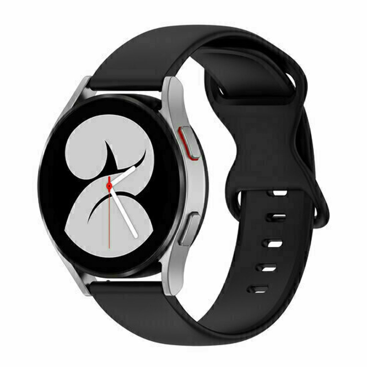 By Qubix - Solid color sportband - Zwart - geschikt voor Huawei Watch 5 - 46mm
