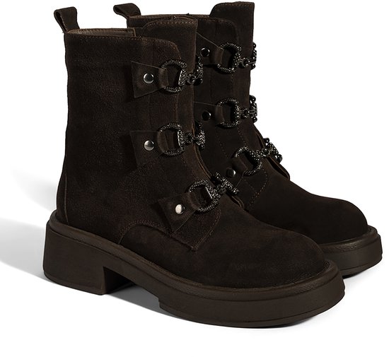 DESA Bottes Cuir Marron Femme Astuce de chaussure: rond Taille: 37 EU