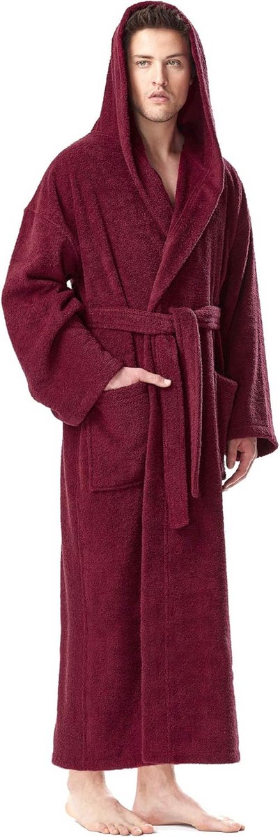 100% katoen Terry Cloth badjas met kap, knie- of enkellengte, OEKO-TEX® gecertificeerd