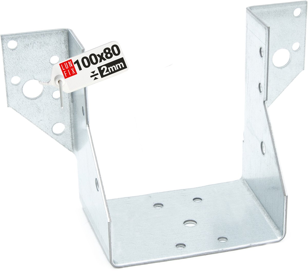 LUN FIX - Balkenschuh 100x80 mm - 2 mm dik - U-vormige balkdrager - houten balkverbinder