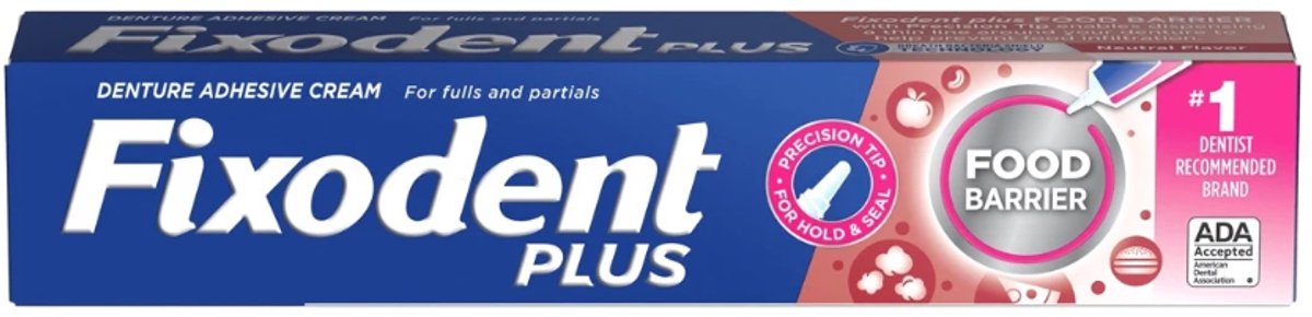 Fixodent Kleefstof voor Tandprotheses - Tandprothese Hechting - Eten Barrière, 57 g