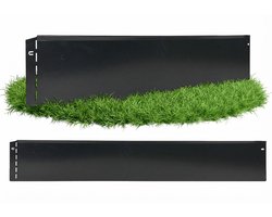 GartenAZ Borderrand - Gazonrand van Verzinkt Staal - Flexibele Montage - Antraciet - 100 cm x 13 cm