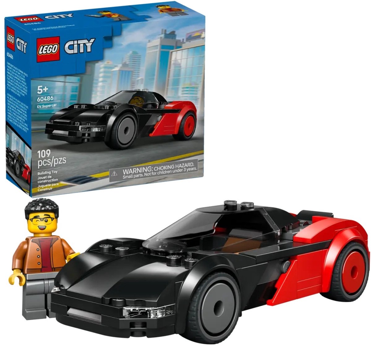 LEGO City EV Supercar Auto Bouwpakket met Speelgoed voor Kinderen met Minifiguur - 60486 — afbeelding 20