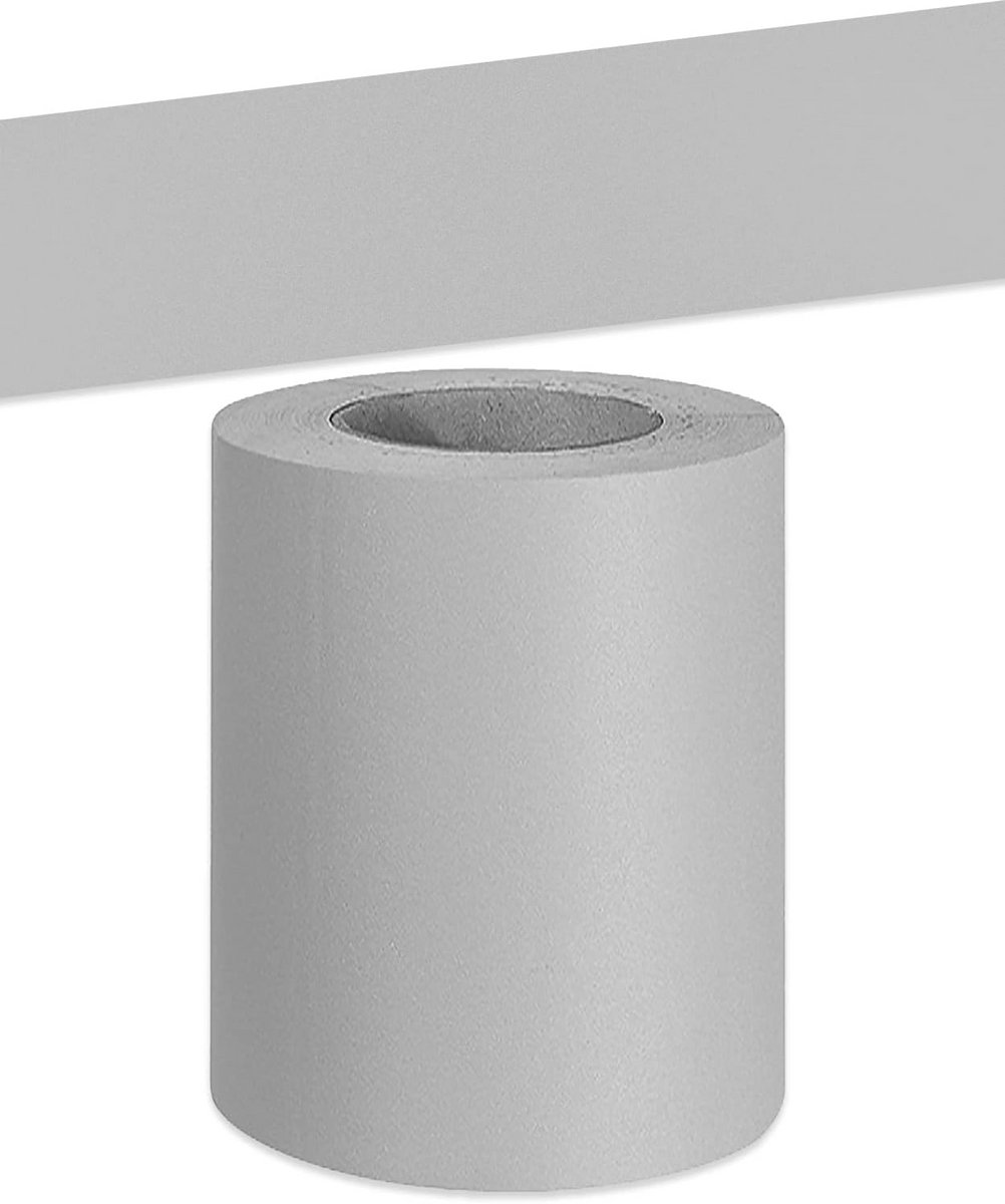 Zelfklevende Behangrand 10 cm x 500 cm Lichtgrijs PVC Matte Afneembaar Waterdicht