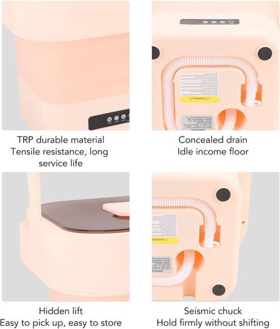 Mini Lave-linge Portable Sans Fil - Pour Sous-vêtements, Chaussettes, Vêtements Bébé, 1L De Capacité, Rechargeable - 5