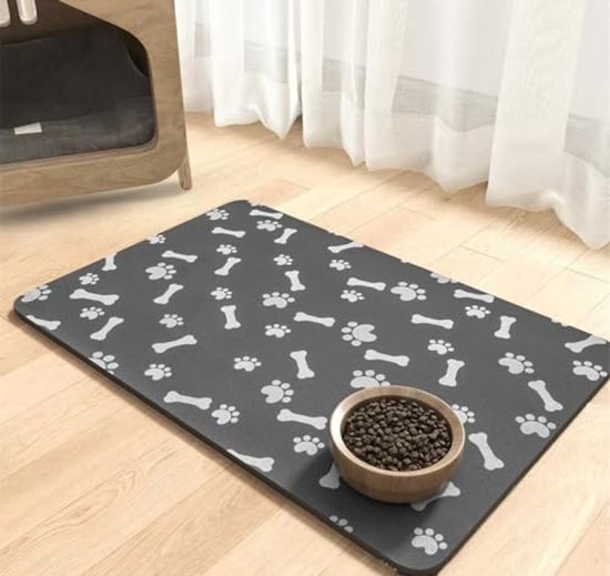 APXEL Voerbakmat Voor Huisdieren 30x50 cm, Absorberende