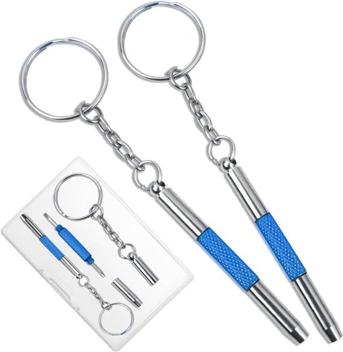 3-delige set voor reparatie van de ogen - Zakschroevendraaier met dubbele punt en mini-multifunctioneel gereedschap voor brillen, horloges en sieraden