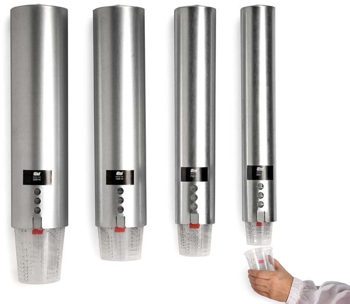 Muurdispenser voor COLAD Mengbekers - 1400ml