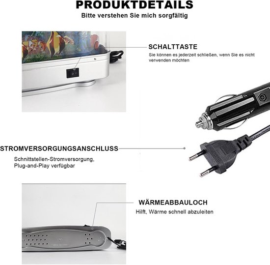 OKWISH Reguliere Aquariumverlichting - LED Aquariumlamp, Nachtlicht met Waterleven Projectie, Decoratieve Verlichting, Multikleur van OKWISH — afbeelding 4