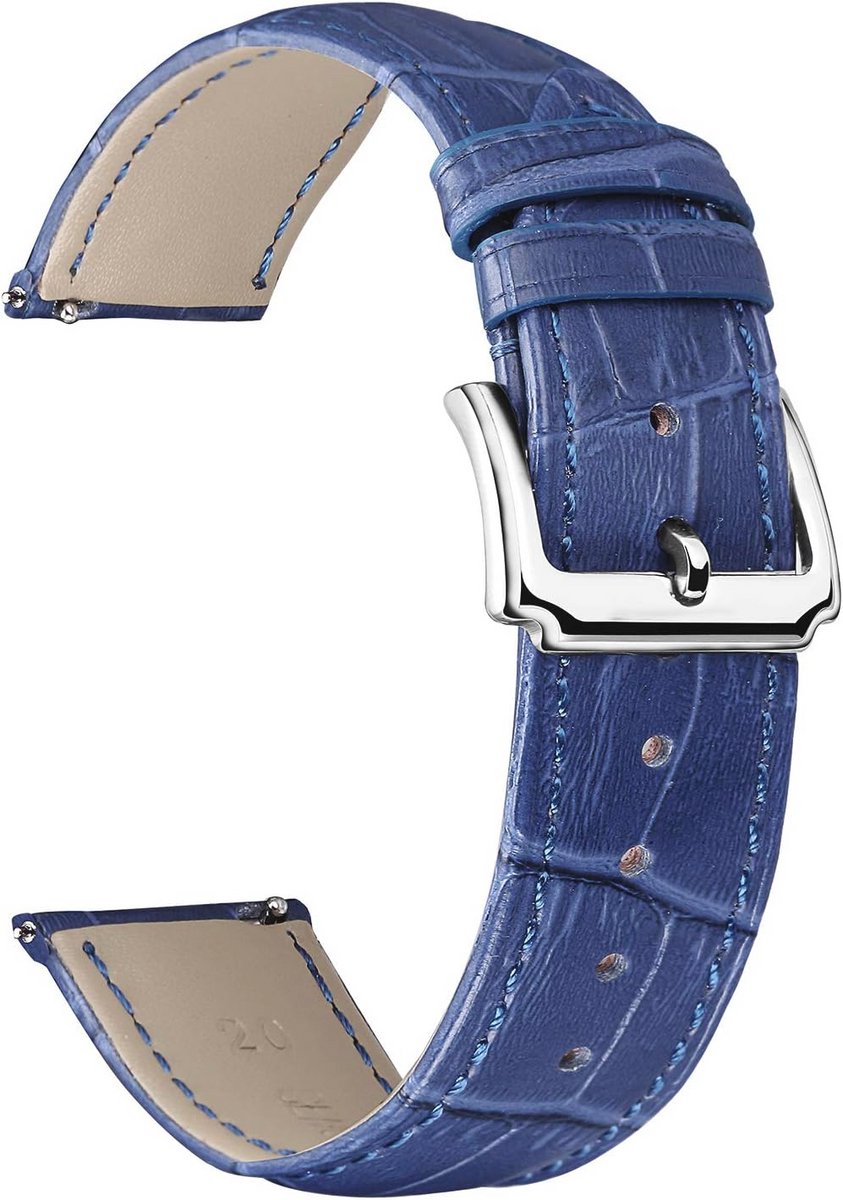 Leren Horlogeband Vervanging met Snelle Bevestiging voor Mannen en Vrouwen in 10 Kleuren