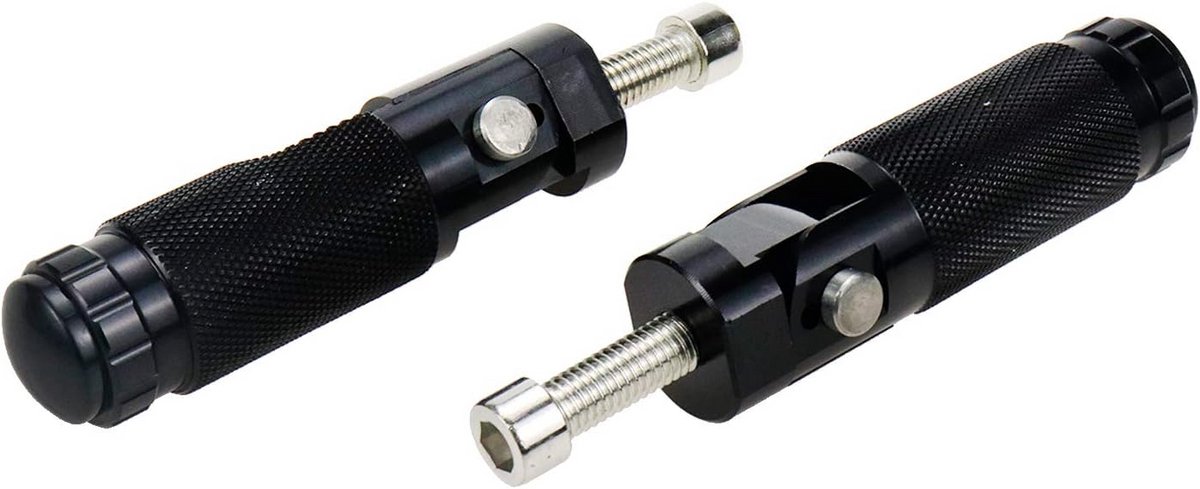Opvouwbare Voetsteun Pedaal 2 Stuks - Automatische Reset voor Motorfietsen, ATV en Scooters - Zwart