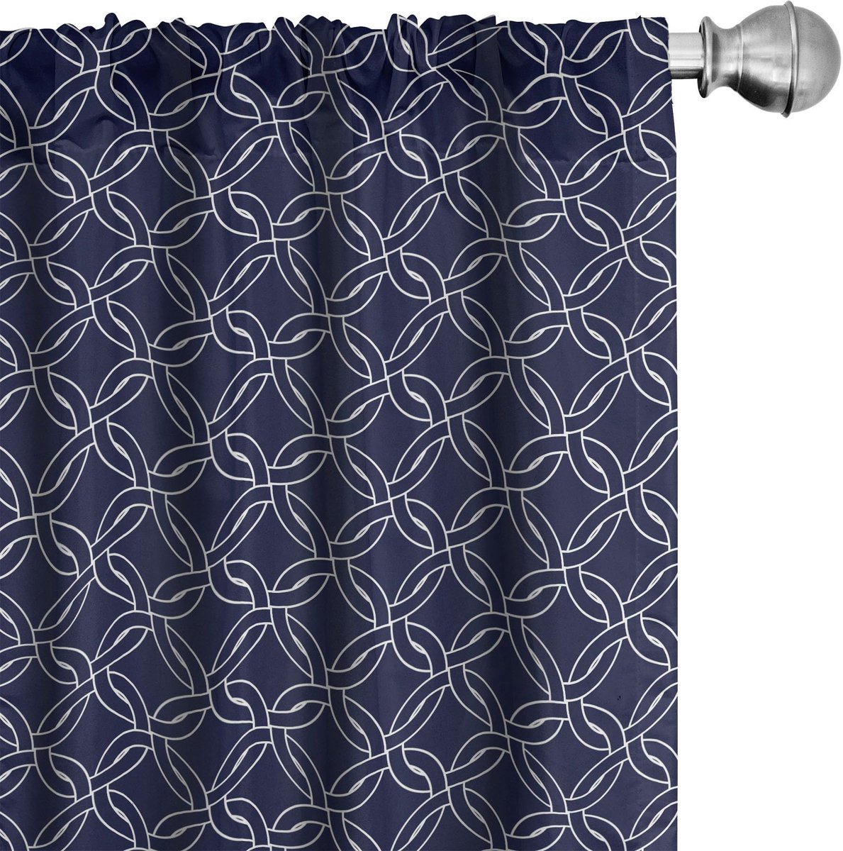 ABAKUHAUS Navyblauw Gordijnen – Microvezel 2x75x175 cm Marineblauw
